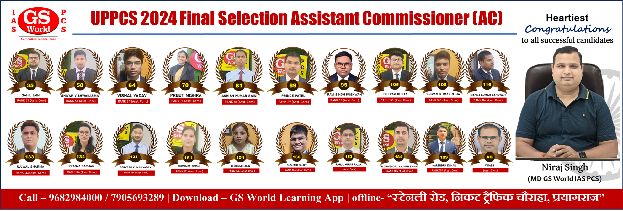 UPPCS Topper 2024 (GS World IAS) Assitent Comndenet