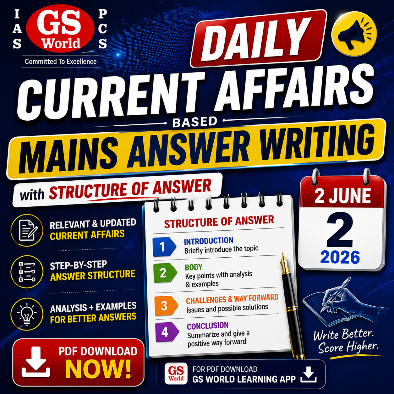 2nd June 2026 – Current Affairs based Mains Answer Writing